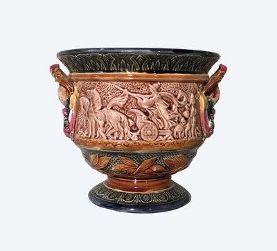 Late 19th century barbotine planter