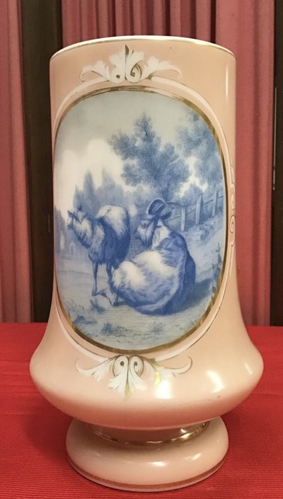 Pair Of Opaline Vases, 19th century