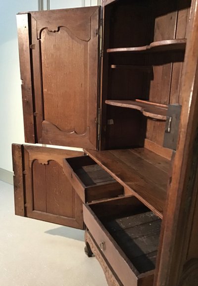 Normannisches Sideboard aus Eiche, 1. Hälfte 19.