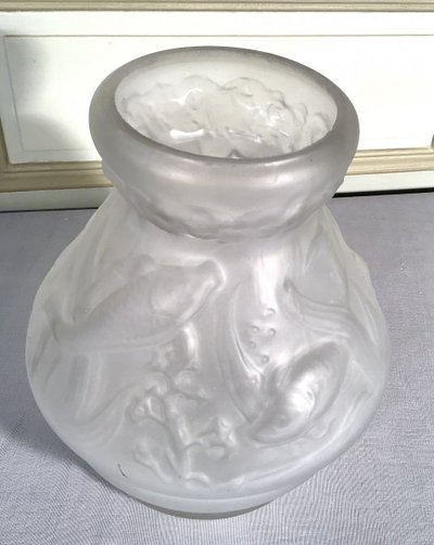 Large Art Deco Glass Vase
