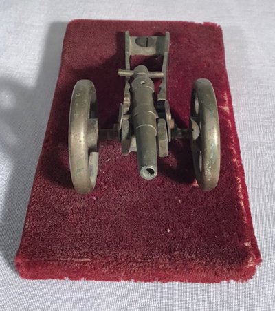Canone in miniatura in bronzo del XIX secolo