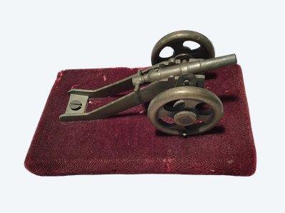 Canone in miniatura in bronzo del XIX secolo