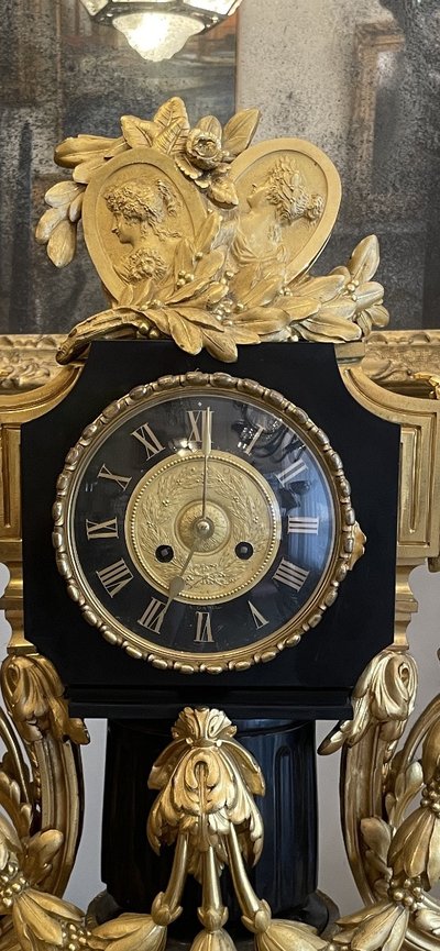 Napoleon III period gilt bronze fireplace surround