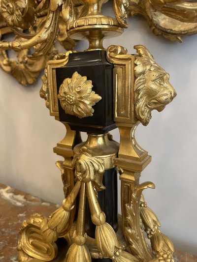 Napoleon III period gilt bronze fireplace surround
