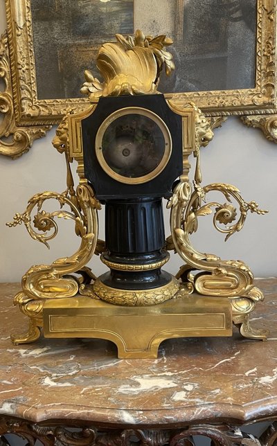 Napoleon III period gilt bronze fireplace surround