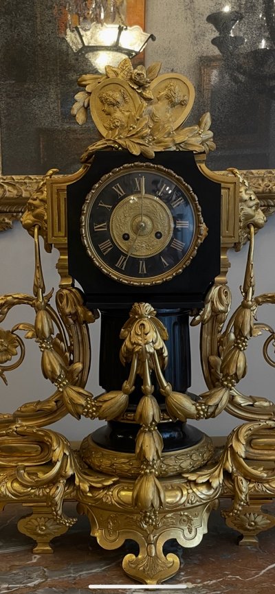 Napoleon III period gilt bronze fireplace surround