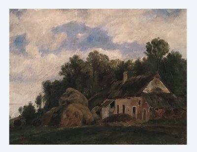 Tableau De Campagne, in the Barbizon style, Oil on canvas, Late 18th century