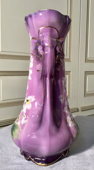 Pair of earthenware vases, Saint Amand Hamage, Early 20th century