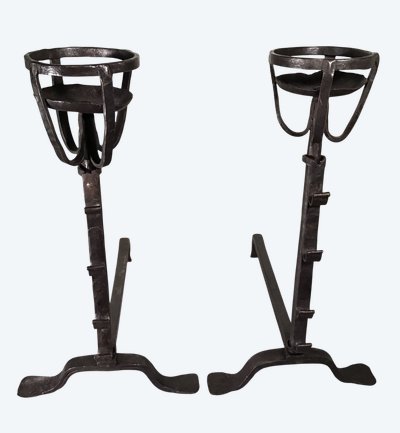 Pair Of Landiers, Iron, Late 17th century