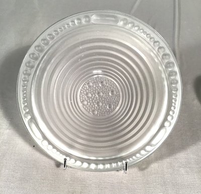 1 Dessous De Plat And 3 Dessous De Bouteilles En Verre Dans Le Goût De "verlys", 20th century
