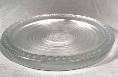 1 Dessous De Plat And 3 Dessous De Bouteilles En Verre Dans Le Goût De "verlys", 20th century