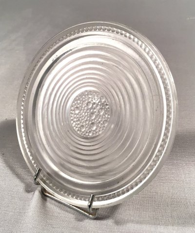 1 Dessous De Plat And 3 Dessous De Bouteilles En Verre Dans Le Goût De "verlys", 20th century