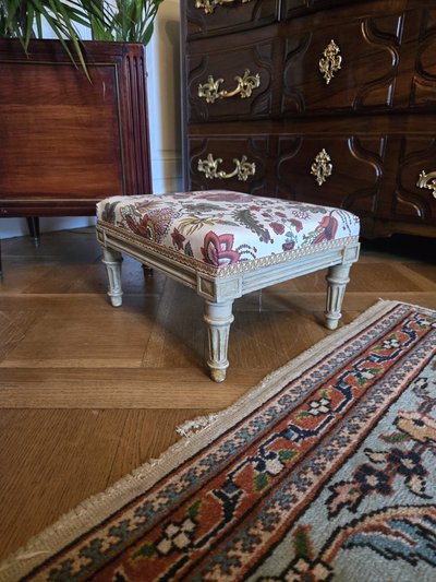 Louis XVI style small stool - Late 19th century
