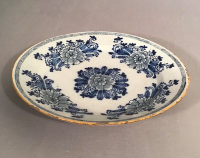 Large Delft Earthenware Dish, 18th Century