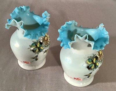 Pair Of Opaline Vases, 19th century