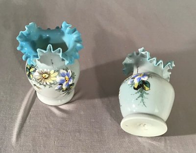 Pair Of Opaline Vases, 19th century