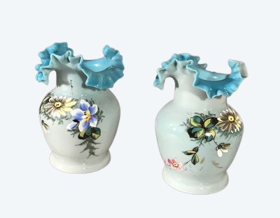 Pair Of Opaline Vases, 19th century