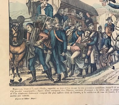 Suite De 2 Gravures Imagerie D'Épinal, Napoléon Austerlitz, Fabrique Pellerin, 19th century