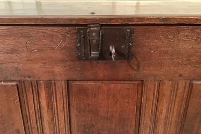 Coffre Anglo-normand En Chêne, Epoque Milieu Du 18ème Siècle.
