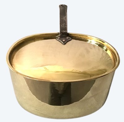 Daubière Ovale En Laiton 19ème