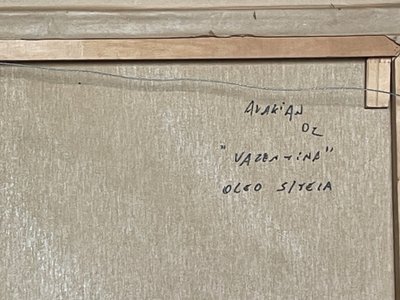 Huile sur toile représentant deux nus féminins signé  Alejandro AVAKIAN provenance Fondation Cherqui