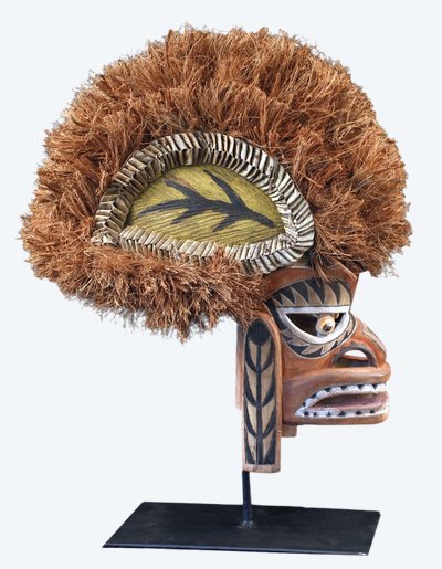 Maschera Malagan, Tatanua, arte primitiva, arte oceaniana, Oceania, Arte del Pacifico, 45 cm
