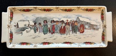 RARE SARREGUEMINES OBERNAI, CAKE DISH, with the mark LOUX-UTZSCHNEIDER et CIE