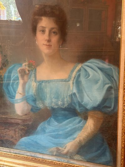 PASTEL DU 19ème représentant une jeune dame