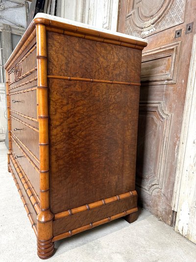 Commode style faux bambou circa 1880