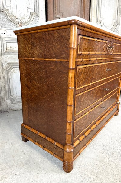 Commode style faux bambou circa 1880