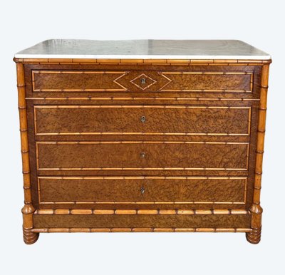 Commode style faux bambou circa 1880