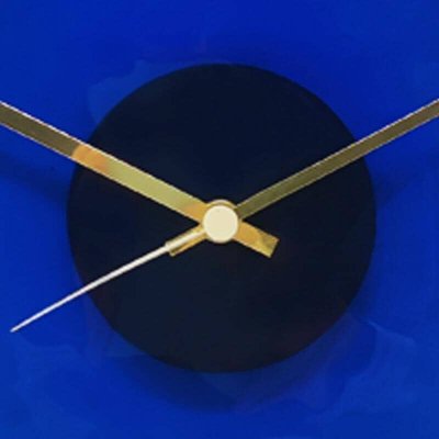 Orologio da parete anni '60 in vetro di Murano di "Cà Dei Vetrai". Prodotto in Italia
