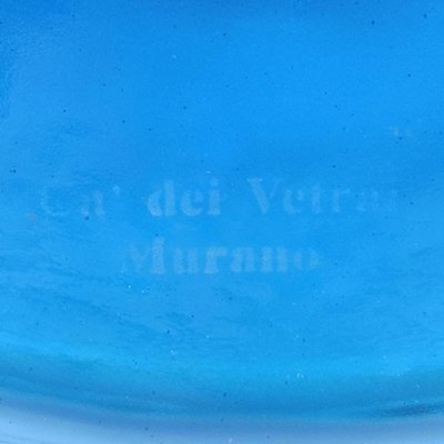Orologio da parete anni '60 in vetro di Murano di "Cà Dei Vetrai". Prodotto in Italia