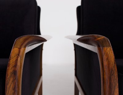 Paire de Fauteuils Danois en Palissandre