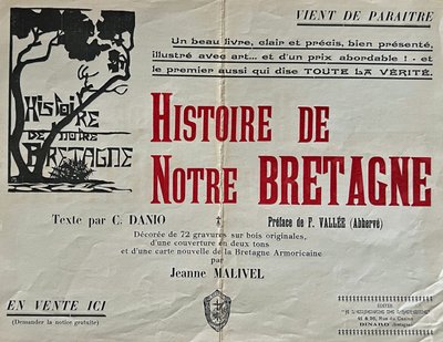 Jeanne Malivel, Histoire de Notre Bretagne, 1922