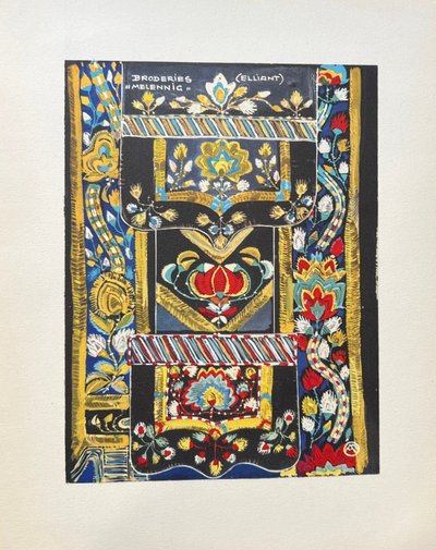 Mathurin Méheut, Embroidery in Brittany, De La Varende