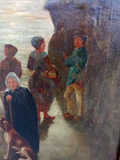 Altes Ölgemälde auf Leinwand 19. Jahrhundert