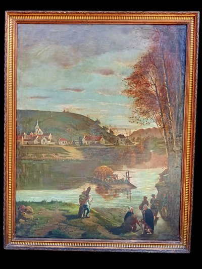 Altes Ölgemälde auf Leinwand 19. Jahrhundert