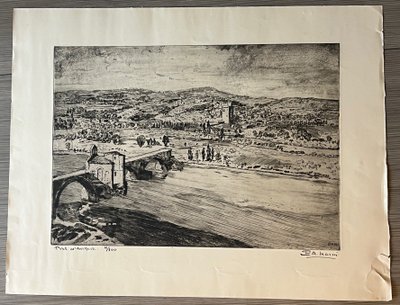 The Pont d'Avignon, by Paul-Auguste Masui