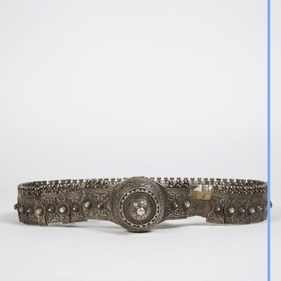 Cintura cerimoniale russa originale in argento, XIX secolo