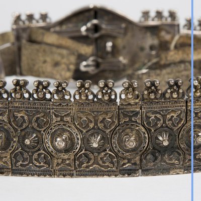 Cintura cerimoniale russa originale in argento, XIX secolo