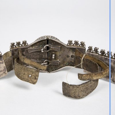 Cintura cerimoniale russa originale in argento, XIX secolo