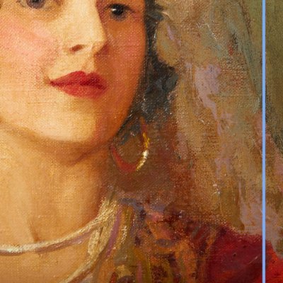F. MOLINA, Porträt von J. Lucchese, 20. Jahrhundert