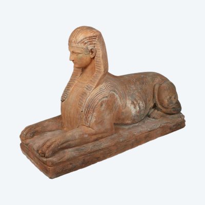 Sphinx en terre cuite, XIXe