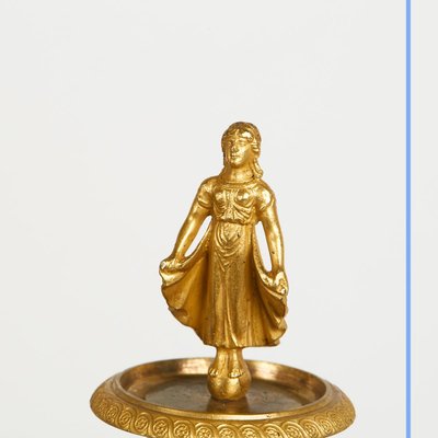 Pair of Empire style candlesticks, 19th century