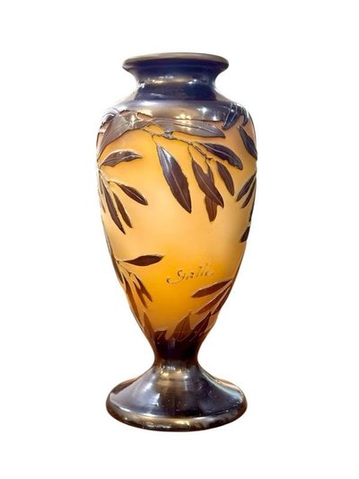 Vaso Emile Gallé "Aux Olives