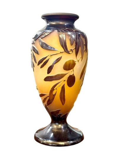 Vaso Emile Gallé "Aux Olives