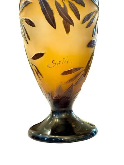Vaso Emile Gallé "Aux Olives