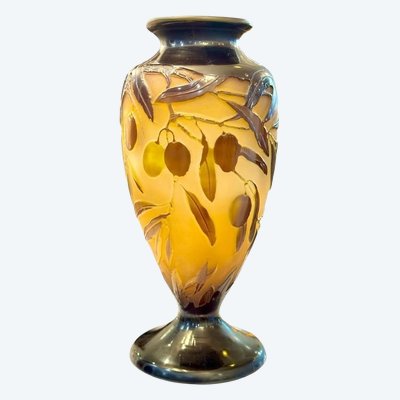 Vaso Emile Gallé "Aux Olives