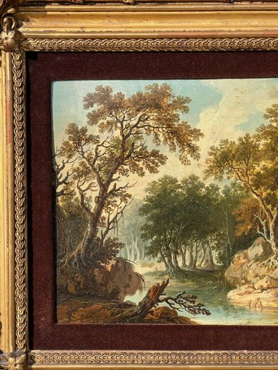 Scena pastorale, Olio su tavola, XVIII secolo